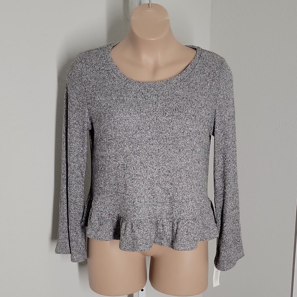 Gilligan & Omalley Gray Knit Long Sleeve Shirt ~ Sz L